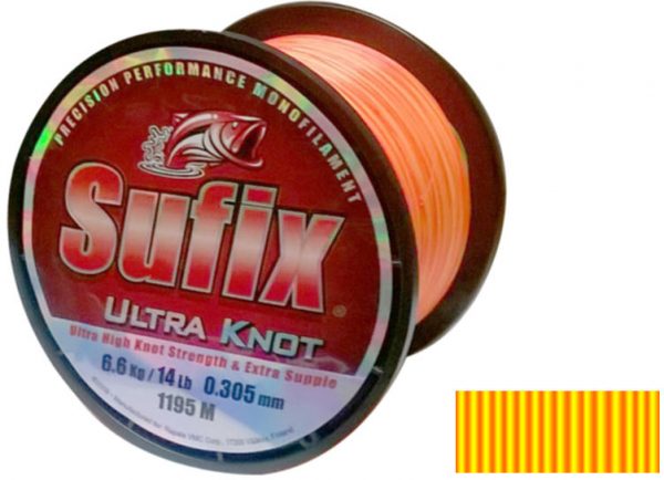 Fir Sufix Ultra Knot Yellow/Orange 0,28mm